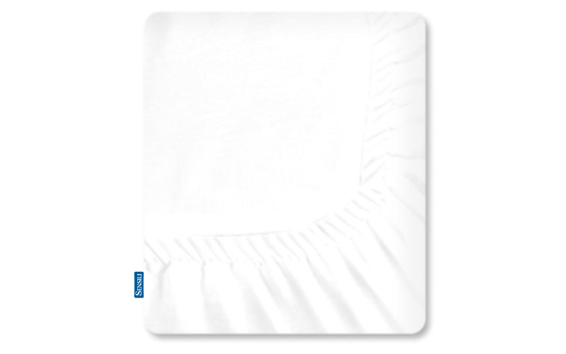 Prześcieradło z gumką 160x200 cm, 100% bawełna, grube, białe