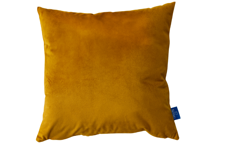 POSZEWKA DEKORACYJNA 45x45 NA PODUSZKĘ WELUROWA - CIEMNE ZŁOTO