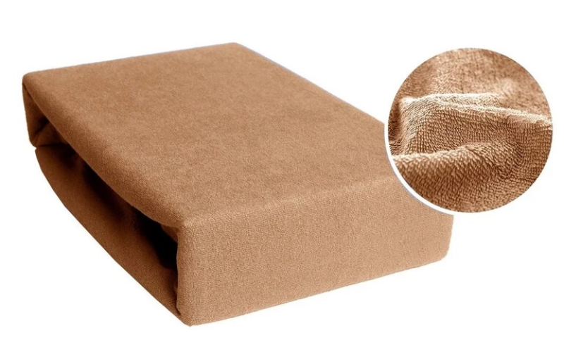 Prześcieradło FROTTE 160x200cm Z GUMKĄ - BEŻOWY