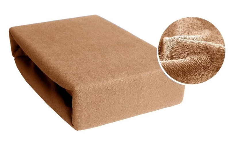 Prześcieradło FROTTE 160x200cm Z GUMKĄ - BEŻOWY