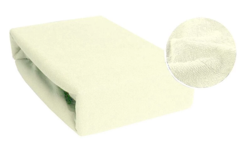 Prześcieradło FROTTE 220x200cm Z GUMKĄ - KREMOWY