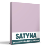 Prześcieradło 220x200 cm SATYNA BAWEŁNA - RÓŻ
