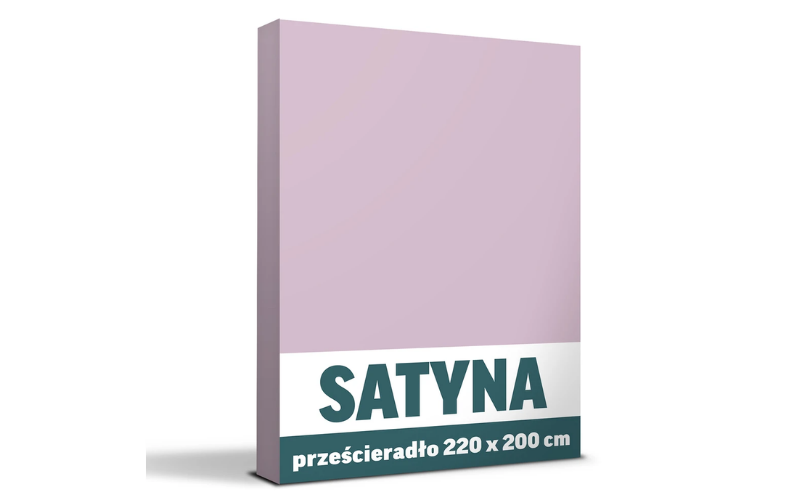 Prześcieradło 220x200 cm SATYNA BAWEŁNA - RÓŻ