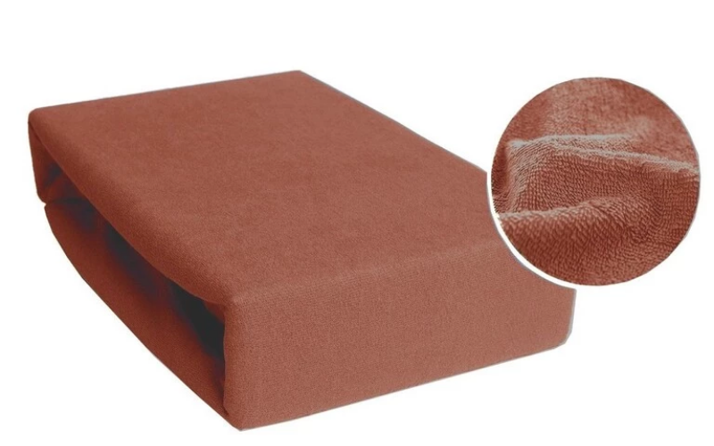 Prześcieradło FROTTE 220x200cm Z GUMKĄ - BRĄZOWE