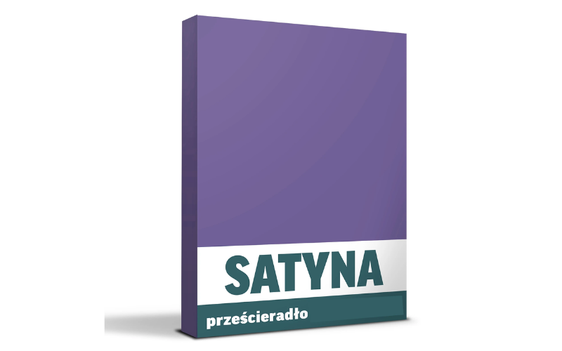 Prześcieradło 160x200 cm SATYNA BAWEŁNA - fiolet