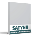 Prześcieradło 220x200 cm SATYNA BAWEŁNA - JASNY SZARY