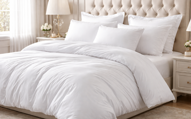 POŚCIEL HOTELOWA BIAŁA 150x200cm + 1 Poszewka 150g/m2 100% BAWEŁNA