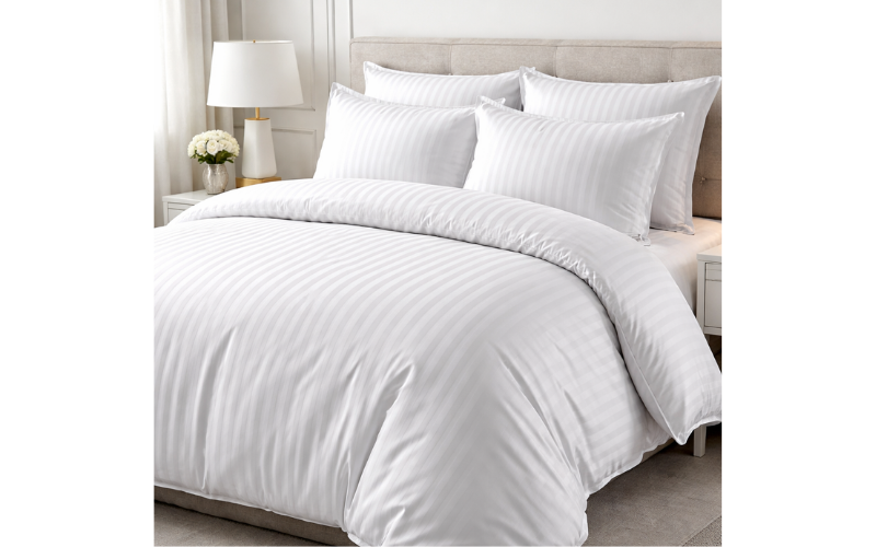 POŚCIEL HOTELOWA 160x200cm, ADAMASZEK + POSZEWKA 150g/m2.