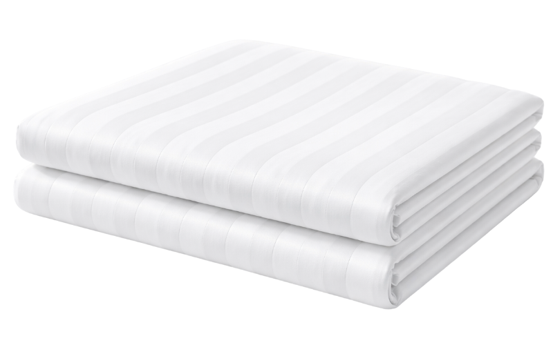 Prześcieradło Białe Hotelowe Tradycyjne 300x300 Adamaszek 1cm