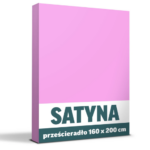 Prześcieradło 160x200 cm SATYNA BAWEŁNA - RÓŻ