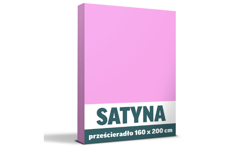 Prześcieradło 160x200 cm SATYNA BAWEŁNA - RÓŻ