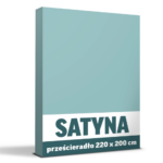 Prześcieradło 220x200 cm SATYNA BAWEŁNA - TURKUS